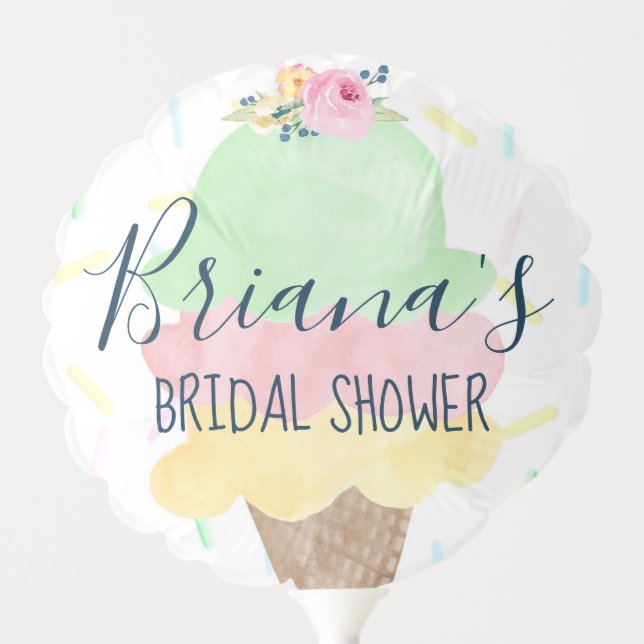 Ice Cream Bridal Shower Balloon (Front)