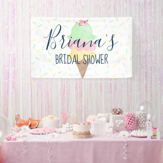 Ice Cream Bridal Shower Banner (Party)