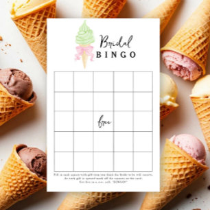 Ice cream - Bridal shower bingo game