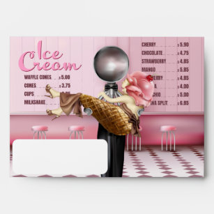 Ice Cream Bridal Shower Envelope