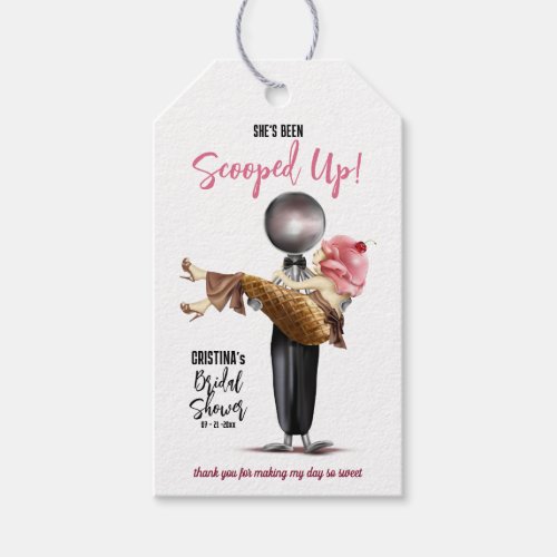 Ice cream Bridal Shower Scooped Up Gift Tags