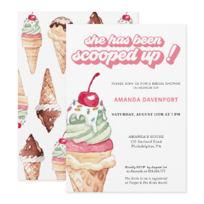 Ice Cream Bridal Shower scooped up Invitation