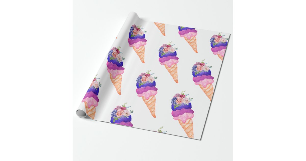 Scooped Up Ice Cream Bridal Shower Wrapping Paper