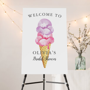 Ice Cream Bridal Shower Welcome Sign