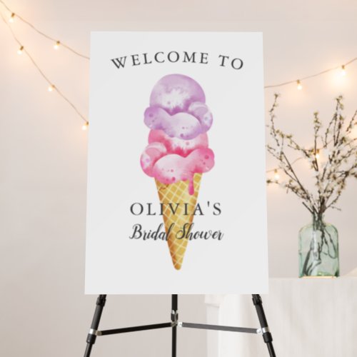 Ice Cream Bridal Shower Welcome Sign