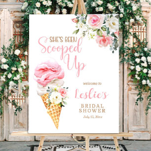 Ice Cream Bridal Shower Welcome Sign: Editable Sum Foam Board
