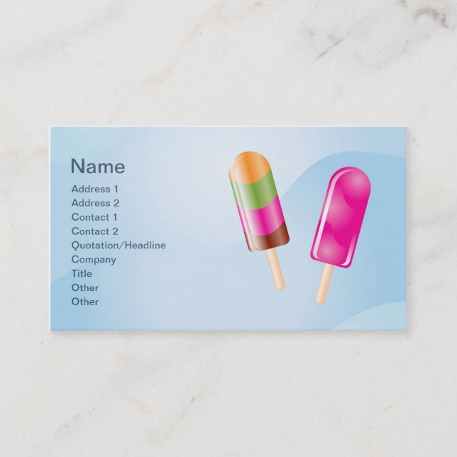 Ice cream business card (Front)