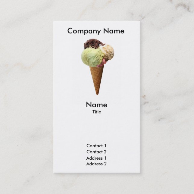 Ice Cream Business Card (Front)