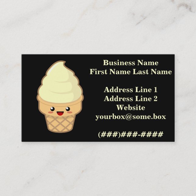 Ice Cream Business Card (Front)