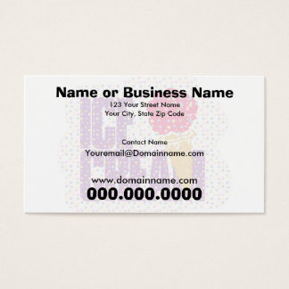 ice cream business card