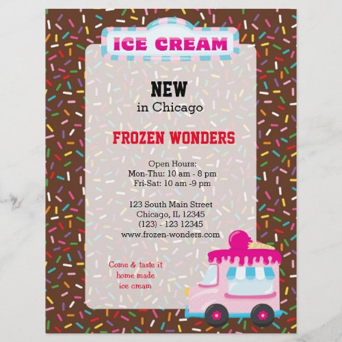 Ice cream business flyer