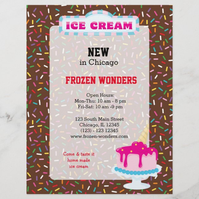 Ice cream business flyer (Front)