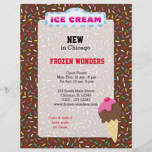 Ice cream business flyer