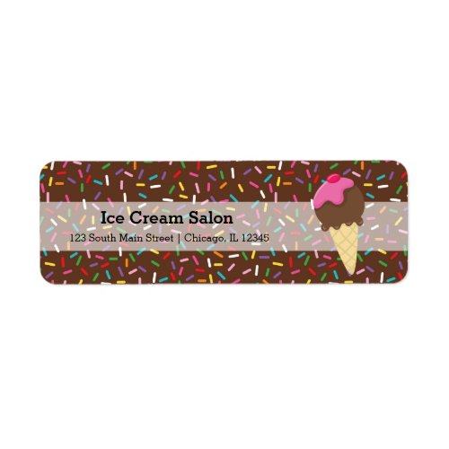 Ice cream business label