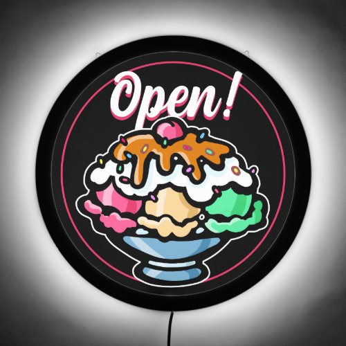 Ice Cream Business OPEN Welcome LED Sign
