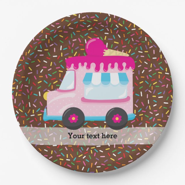 Ice cream business paper plates (Front)