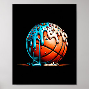 Ice Cream Bysketbyll Drip Boys Girls Kids Bysketby Poster