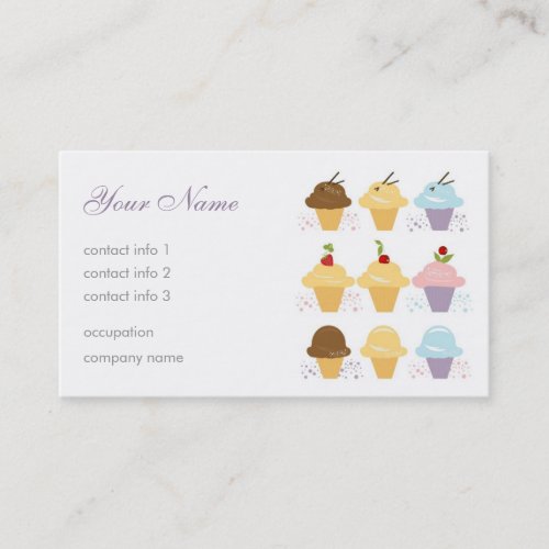 Ice-Cream Cafe Business Card Templates