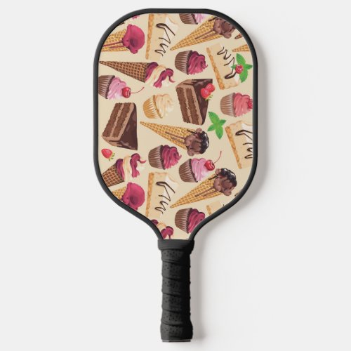 Ice Cream Cake Cupcakes and Cheesecake Delight Pickleball Paddle