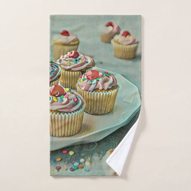 Ice cream cake hand towel  (Hand Towel)