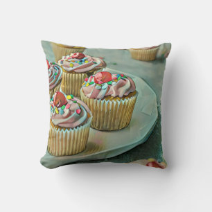 Ice cream cake throw pillow