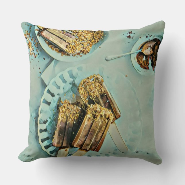 Ice cream cake throw pillow (Front)
