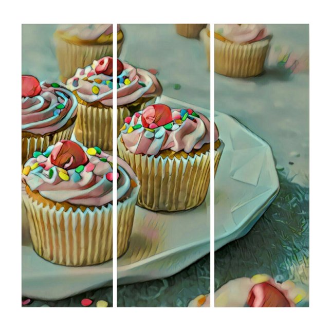 Ice cream cake triptych (Front)