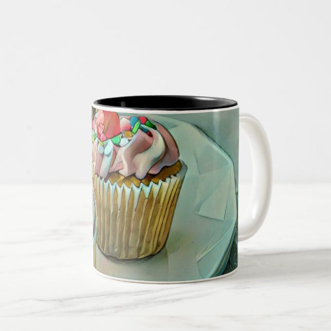 Ice cream cake Two-Tone coffee mug (Front Right)