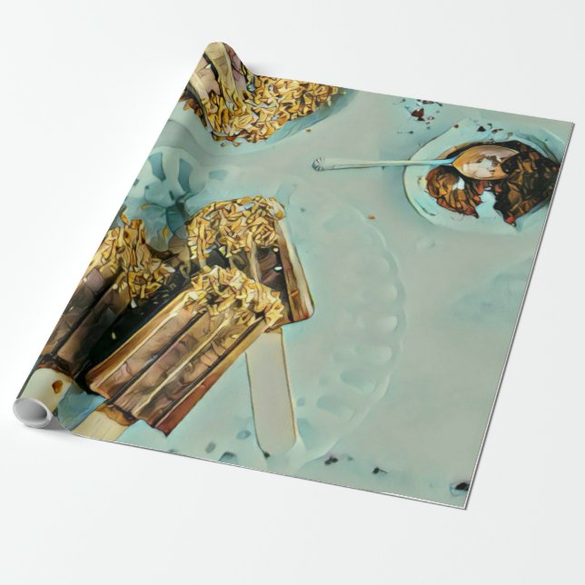 Ice cream cake wrapping paper (Unrolled)