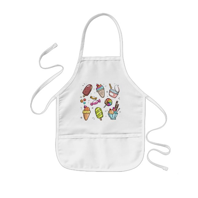 Ice cream & candy kids apron. kids' apron (Front)