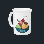 Ice cream cartoon illustration beverage pitcher<br><div class="desc">Ice cream cartoon illustration</div>