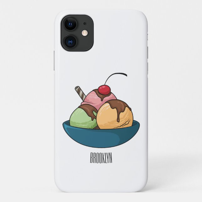 Ice cream cartoon illustration  Case-Mate iPhone case (Back)