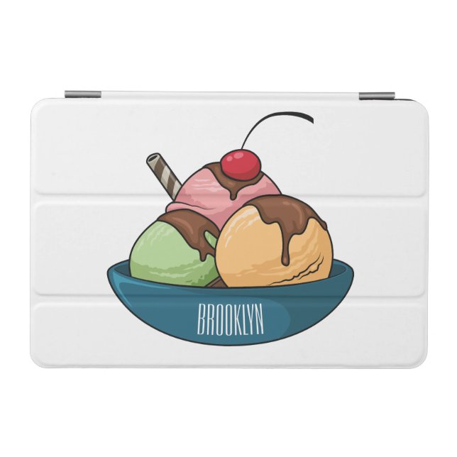 Ice cream cartoon illustration  iPad mini cover (Horizontal)