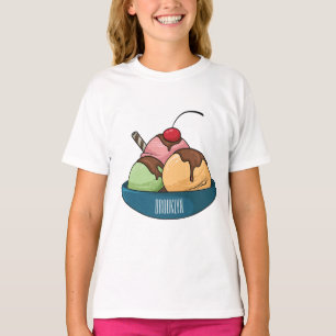 Ice cream cartoon illustration  T-Shirt