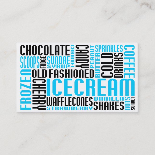 ice cream (chit chat) loyalty card (Front)