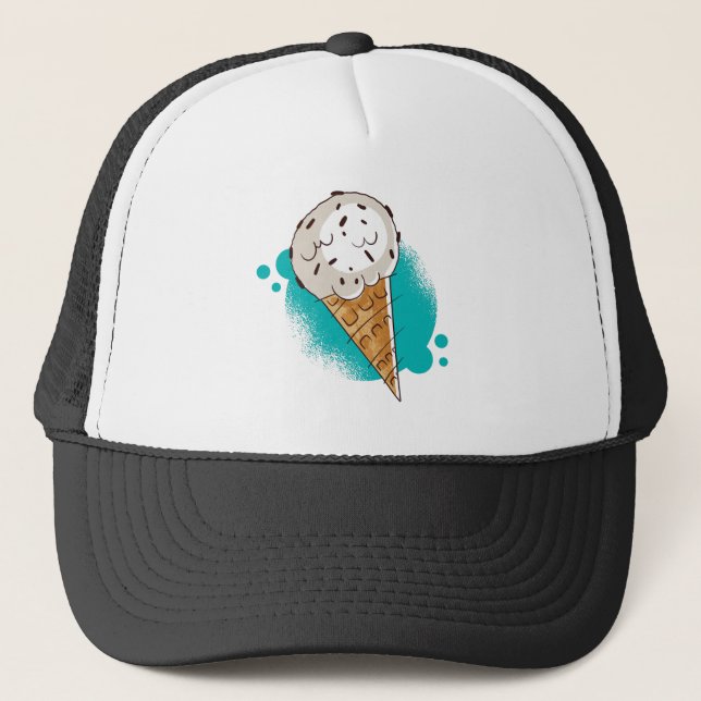 Ice Cream Chocolate Chips Trucker Hat (Front)