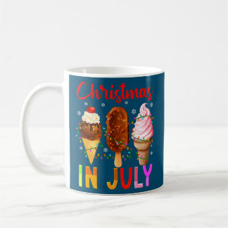 Ice Cream Christmas In July Summer Vacation Kids Coffee Mug