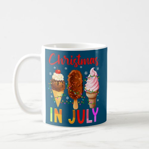 Ice Cream Christmas In July Summer Vacation Kids  Coffee Mug
