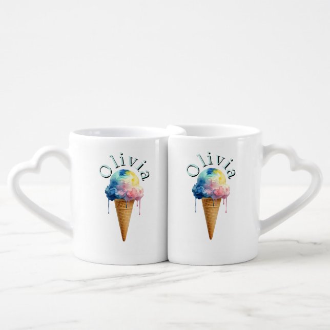 Ice Cream Coffee Mug Set (Front Nesting)