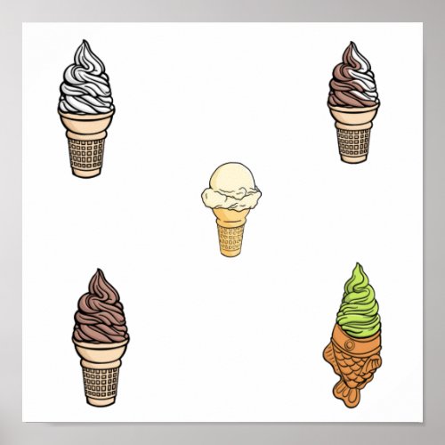 Ice cream collection poster