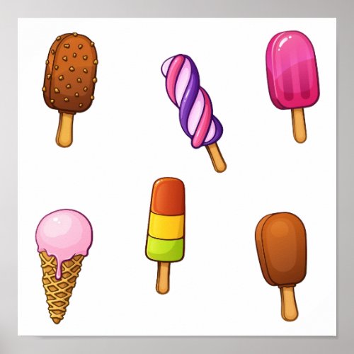 Ice cream collection poster