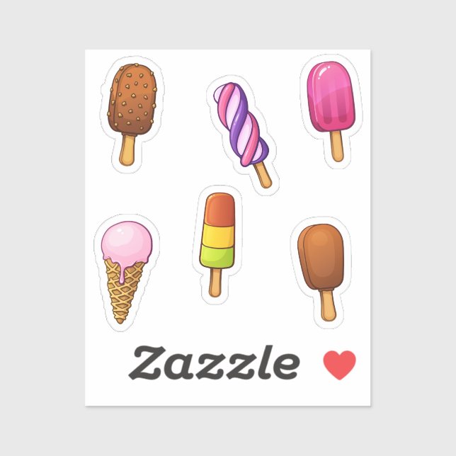 Ice cream collection sticker (Sheet)