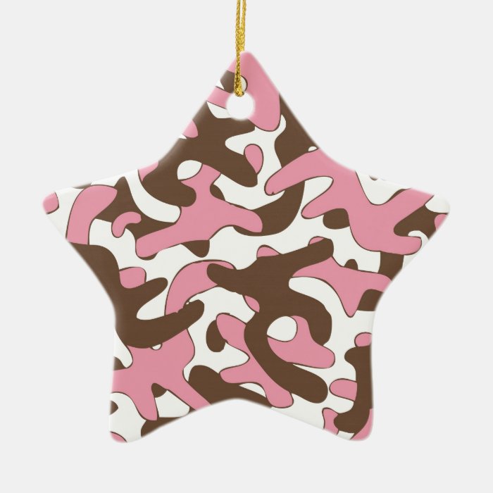 Ice cream color Camouflage Pattern Christmas Ornament