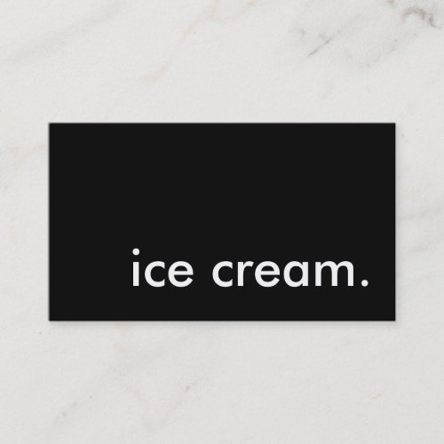 ice cream color customizable business card