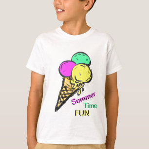 Ice Cream Color Summer Time Fun T-Shirt