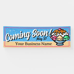 Ice Cream Coming Soon Grand Opening Shop Banner