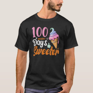 Ice Cream Cone 100 Days Of School Teachers Girls B T-Shirt