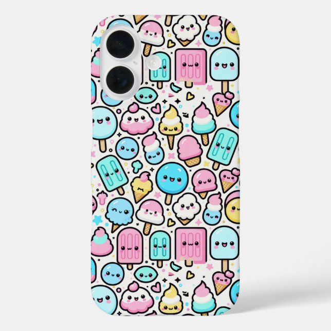 Ice Cream Cone and Popsicle Doodles Case-Mate iPhone Case (Back)