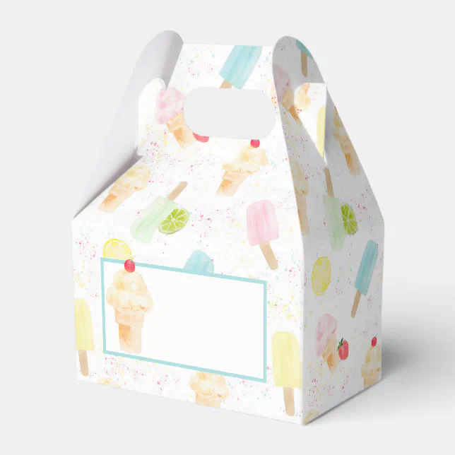Ice Cream Cone and Popsicle Favor Boxes Zazzle