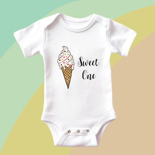 Ice cream cone baby bodysuit